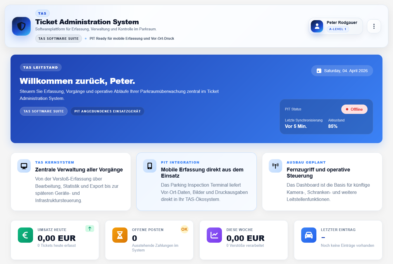 Zentrale Verwaltung aller Vorgänge im Ticket-Administration-System